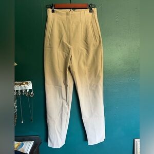 Zara High Waisted Khaki Trousers
